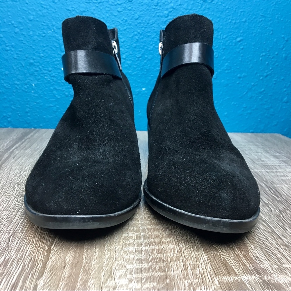 Steve Madden black suede buckle accent bootie 6 - Picture 5 of 8